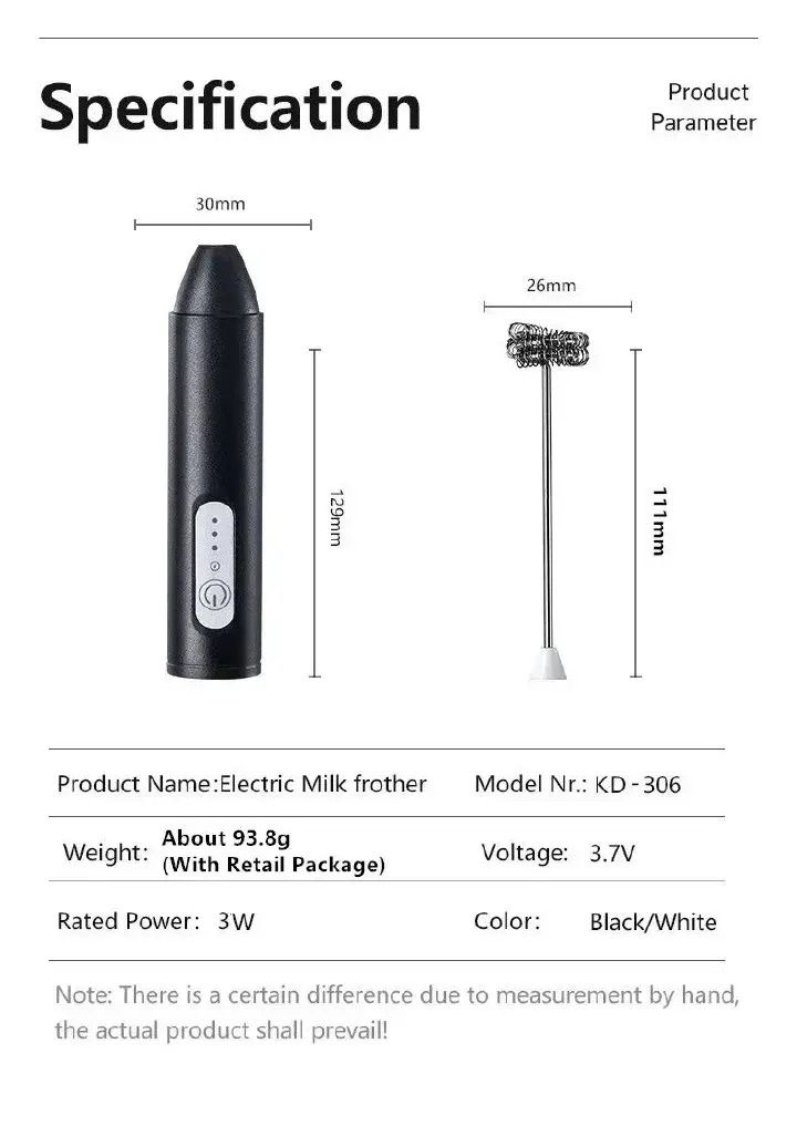 Wireless Milk Frothers Battery Handheld Blender Battery Mini Coffee Maker Drink Foamer Cream Whisk Mixer Egg Beater Blendery Hand Mix Battery Kitchen For Coffee Cappuccino Cream