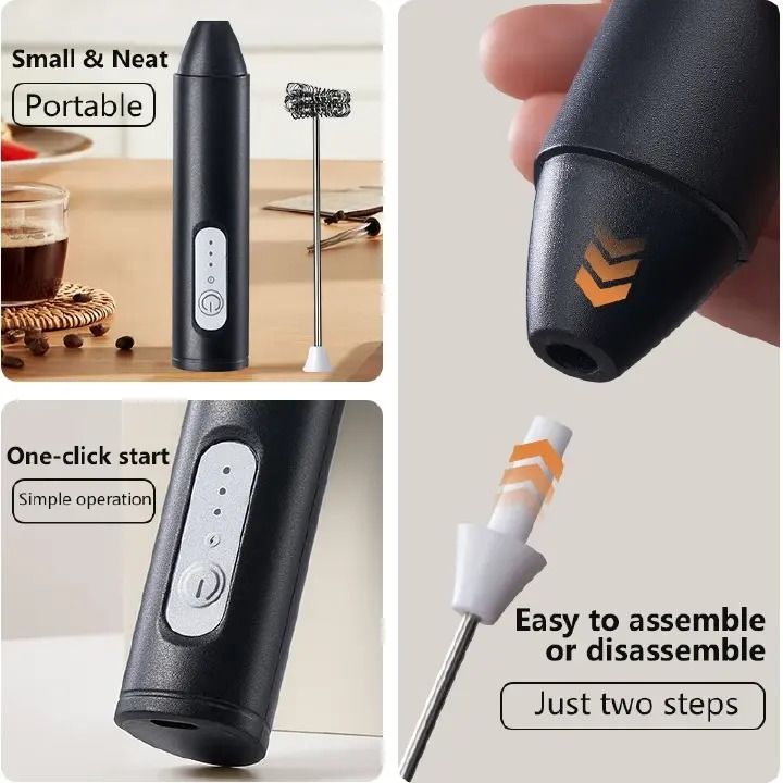 Wireless Milk Frothers Battery Handheld Blender Battery Mini Coffee Maker Drink Foamer Cream Whisk Mixer Egg Beater Blendery Hand Mix Battery Kitchen For Coffee Cappuccino Cream