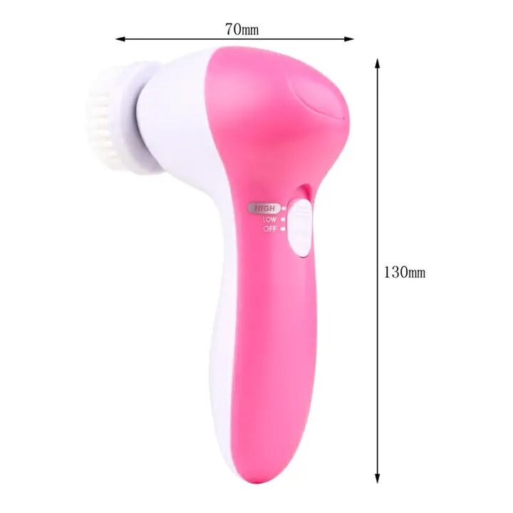 New Arrival 5 in 1 Face Cleansing Brush Silicone Facial Brush Deep Cleaning Pore Cleaner Face Massage Skin Care Waterproof Facial Brush