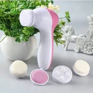 New Arrival 5 in 1 Face Cleansing Brush Silicone Facial Brush Deep Cleaning Pore Cleaner Face Massage Skin Care Waterproof Facial Brush
