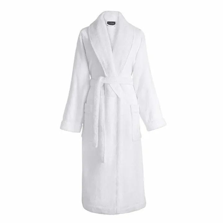 Bathrobes Long Shawl Collar Plush Robe Unisex bathroom accessories Soft & cozy Wrap Over Style With Detachable Outer Belt Hanging Loop Soft Touch