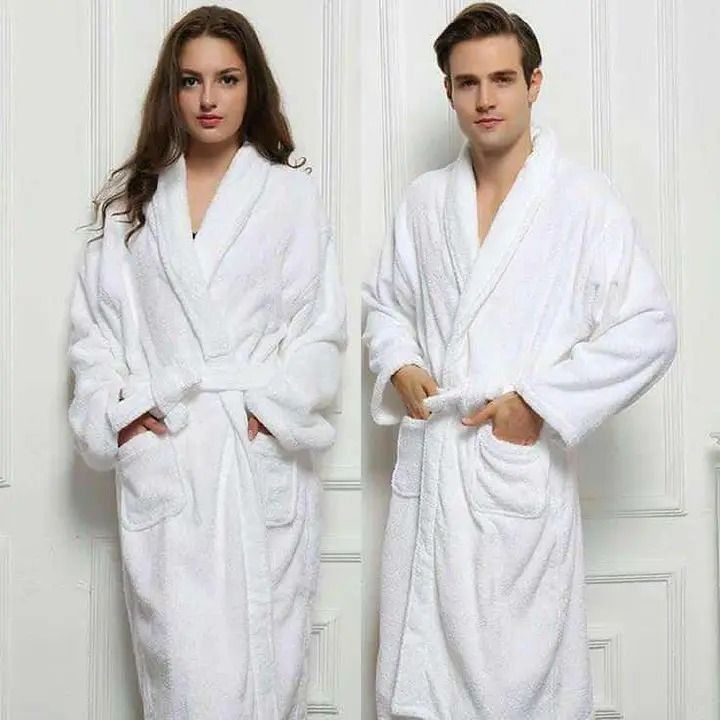 Bathrobes Long Shawl Collar Plush Robe Unisex bathroom accessories Soft & cozy Wrap Over Style With Detachable Outer Belt Hanging Loop Soft Touch