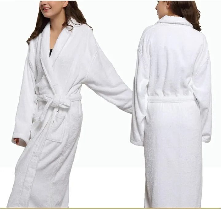 Bathrobes Long Shawl Collar Plush Robe Unisex bathroom accessories Soft & cozy Wrap Over Style With Detachable Outer Belt Hanging Loop Soft Touch