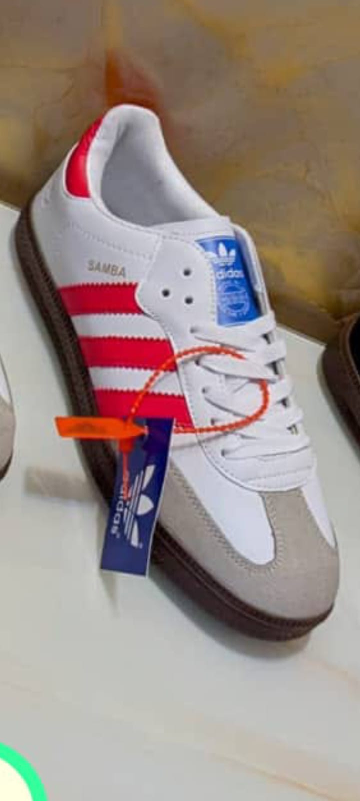 Adidas Samba pure leather Comfortable High Quality Unisex Breathable Sneakers Shoes RED