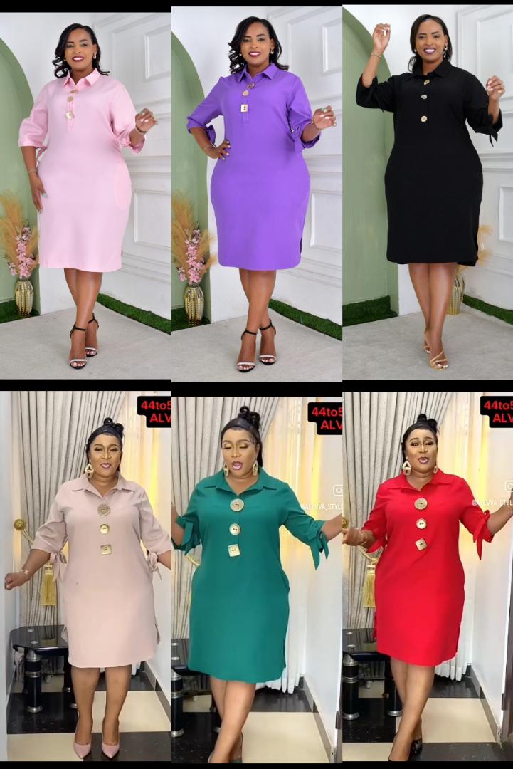 NEW ARRIVALS,High Quality Shirt dress
@2700 44-52 Senori material