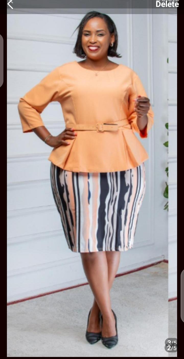 Quality ladies official peplum dress