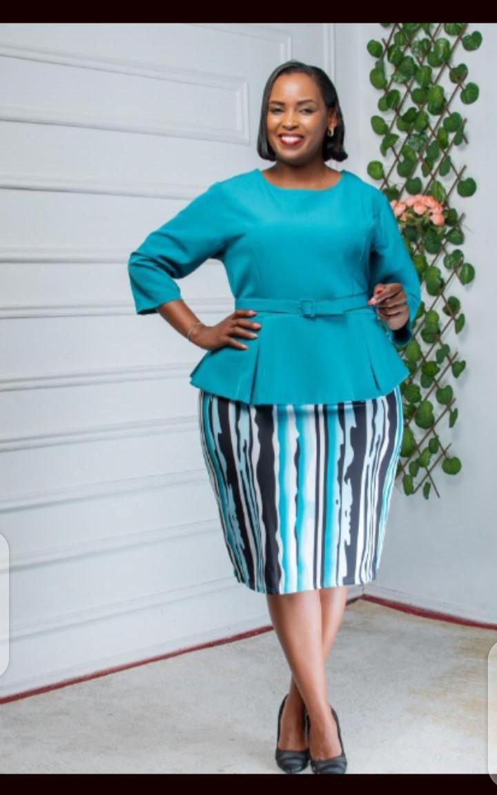 Quality ladies official peplum dress