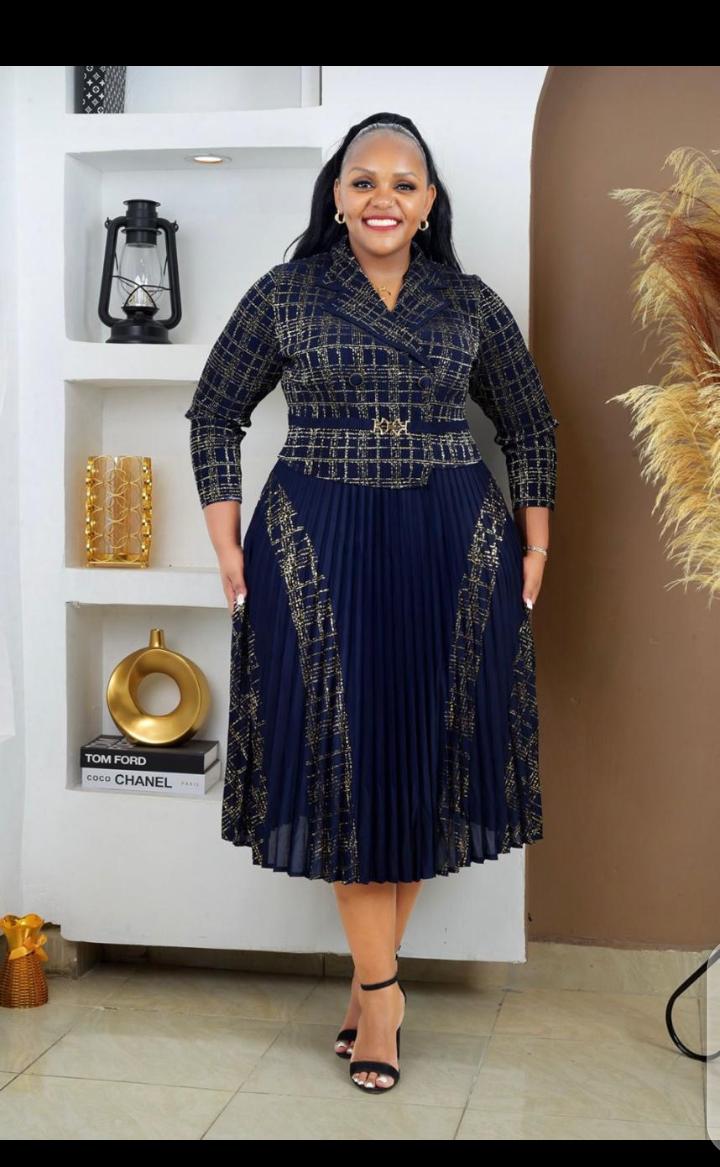 ‼️🔥 New arrivals‼️
Giving Rich auntie vibes🥰
Perfect for any event👌🏾
Elegant miyaki dress 
Free size; can fit 44-56
Price 3400