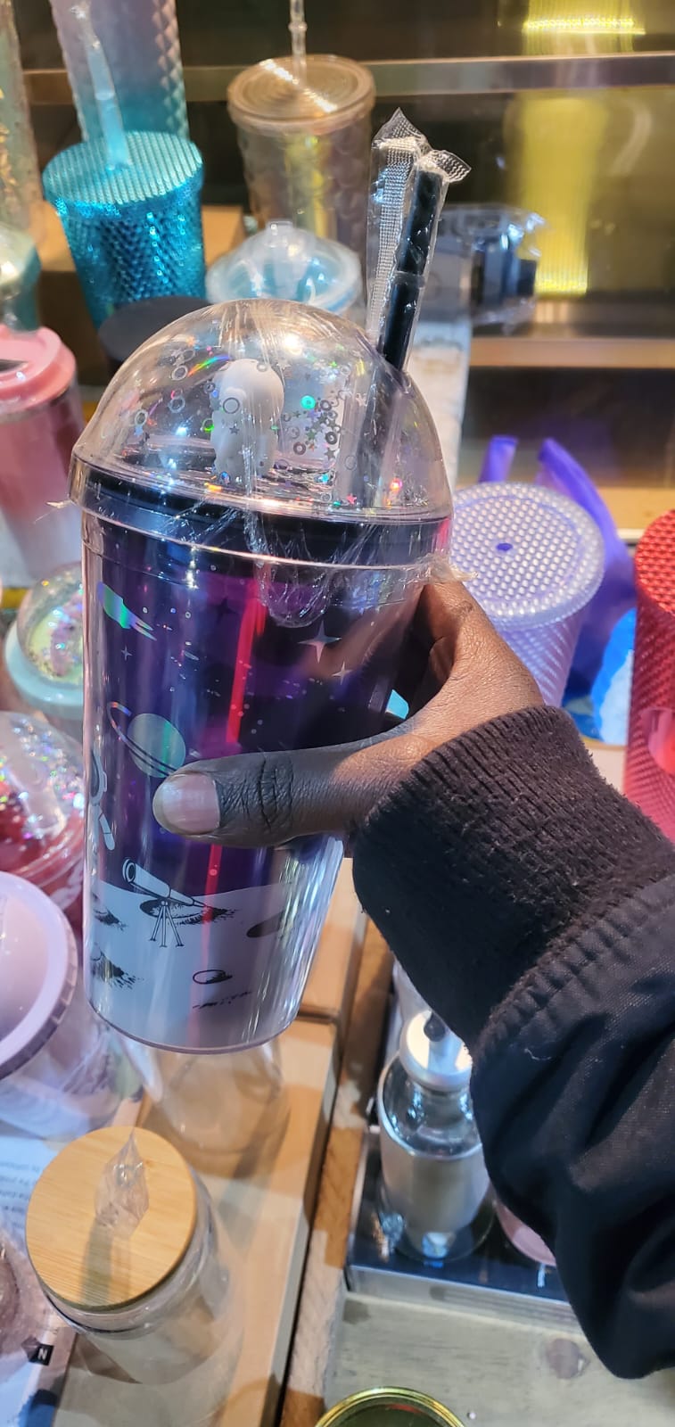 Creative Double Layers  Plastic Water Bottle With Straw Korean Style Creative  Travel Tumbler Water Cups Drink Cups for Kids & Adult