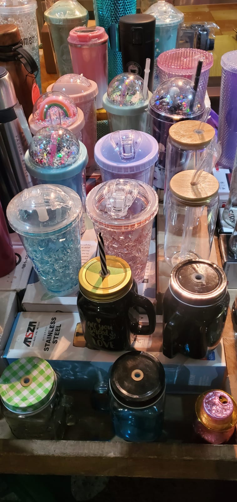 Creative Double Layers  Plastic Water Bottle With Straw Korean Style Creative  Travel Tumbler Water Cups Drink Cups for Kids & Adult