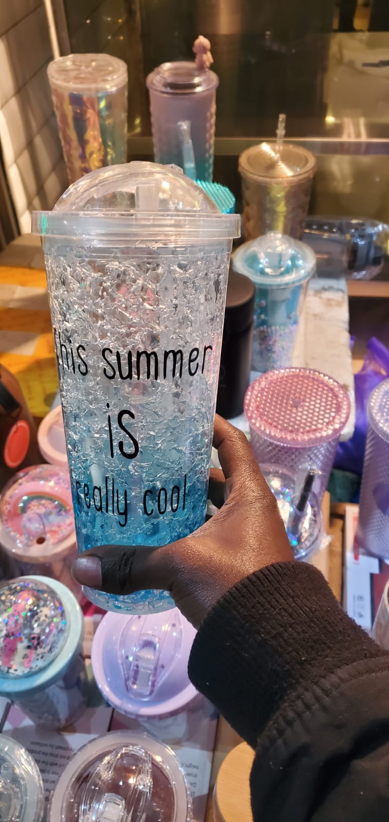 Creative Double Layers  Plastic Water Bottle With Straw Korean Style Creative  Travel Tumbler Water Cups Drink Cups for Kids & Adult