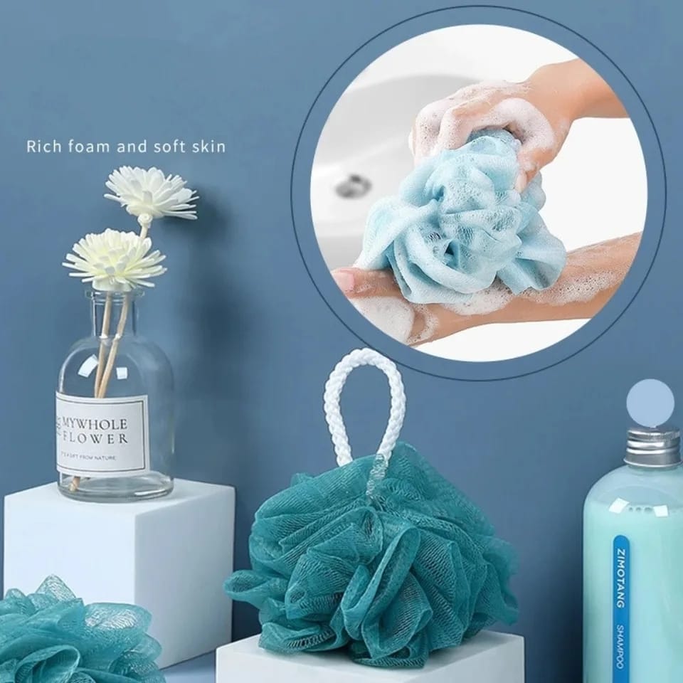 3pcs/set Body Scrubber Back Massage Exfoliating Sponge Bathroom Bath Brush Scrub