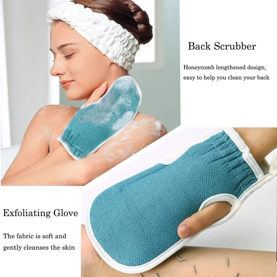 3pcs/set Body Scrubber Back Massage Exfoliating Sponge Bathroom Bath Brush Scrub