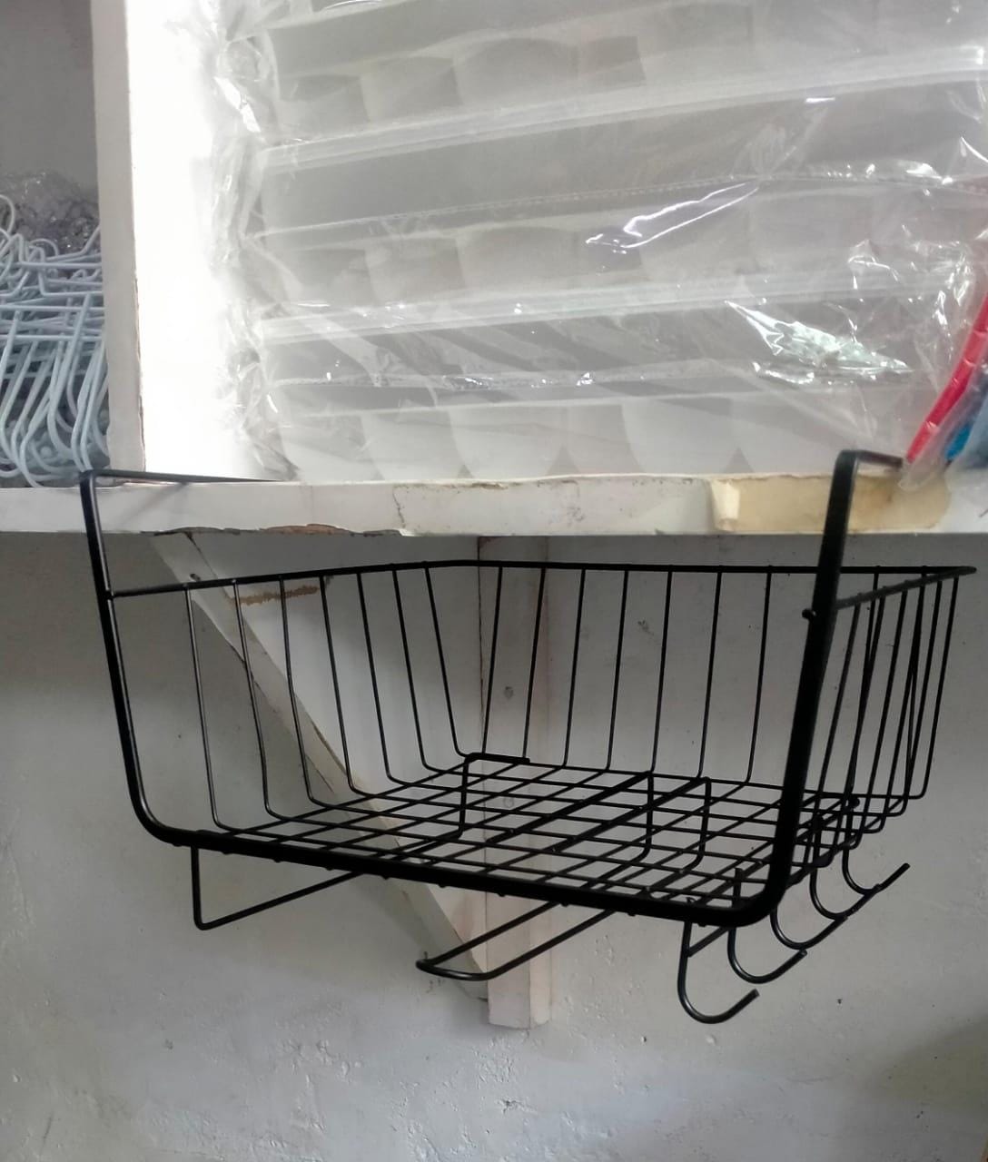 4in1 Under Cabinet Closet Kitchen Cupboard Basket Rack Shelf Bearing Partition Hanger For Home Storage Organizer