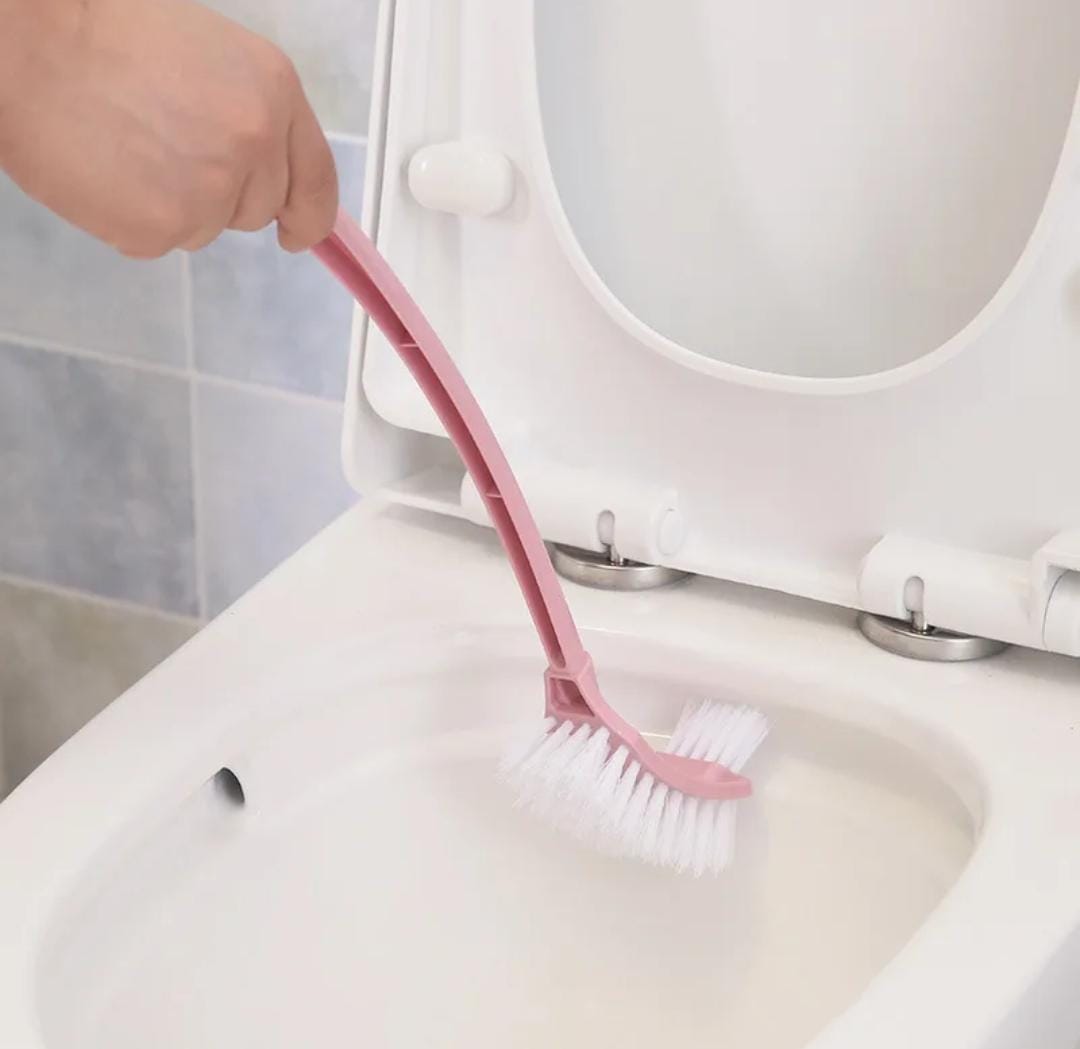 Toilet no dead corner toilet brush set cleaning long handle brush  .Comes with base Excellent clean up of under the seat hidden edges