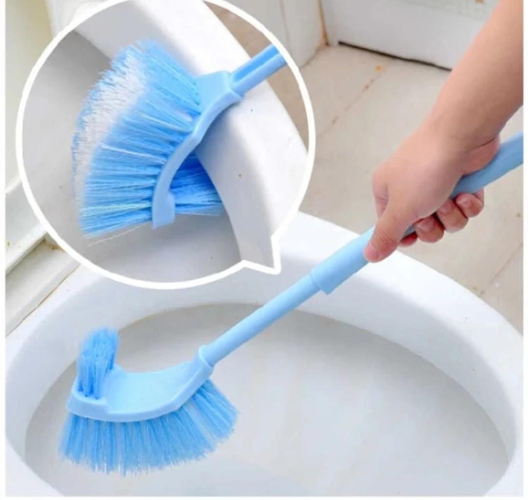 Toilet no dead corner toilet brush set cleaning long handle brush  .Comes with base Excellent clean up of under the seat hidden edges