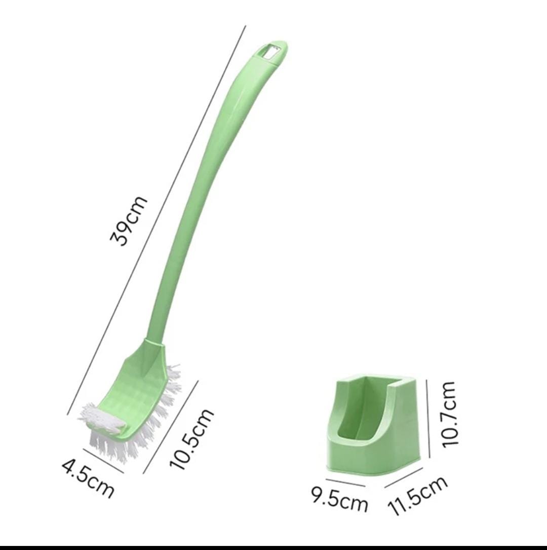 Toilet no dead corner toilet brush set cleaning long handle brush  .Comes with base Excellent clean up of under the seat hidden edges