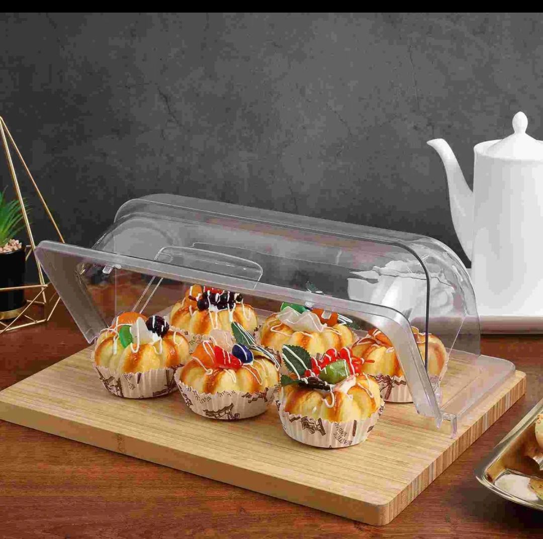Heavy duty clear flip Dome food bakery Cover 'Dust proof , Clear content visible & Edge buckle air tight