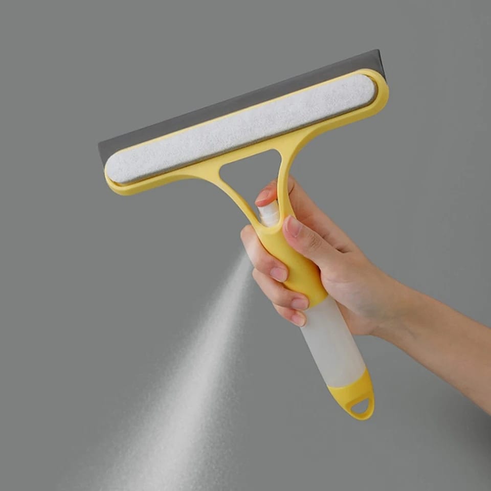 3 in 1 Window Squeegee Cleaner, Window Cleaning Equipment Kit for Indoor/Outdoor with sprayer