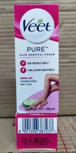 Veet Pure Hair Removal Cream for NORMAL SKIN with Cucumber Extract Suitable for Legs, Underarms, Bikini Line, Arms, Body