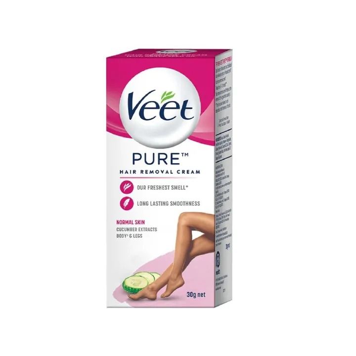 Veet Pure Hair Removal Cream for NORMAL SKIN with Cucumber Extract Suitable for Legs, Underarms, Bikini Line, Arms, Body