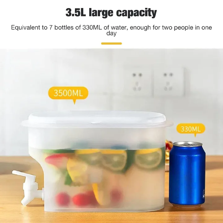 *New arrival❗🎉🎊* *3.5L table top or fridge juice container with dispenser tap Keep your family and friends hydrated and healthy with the fridge cold water juice/Milk/wine/Water dispenser! Refills