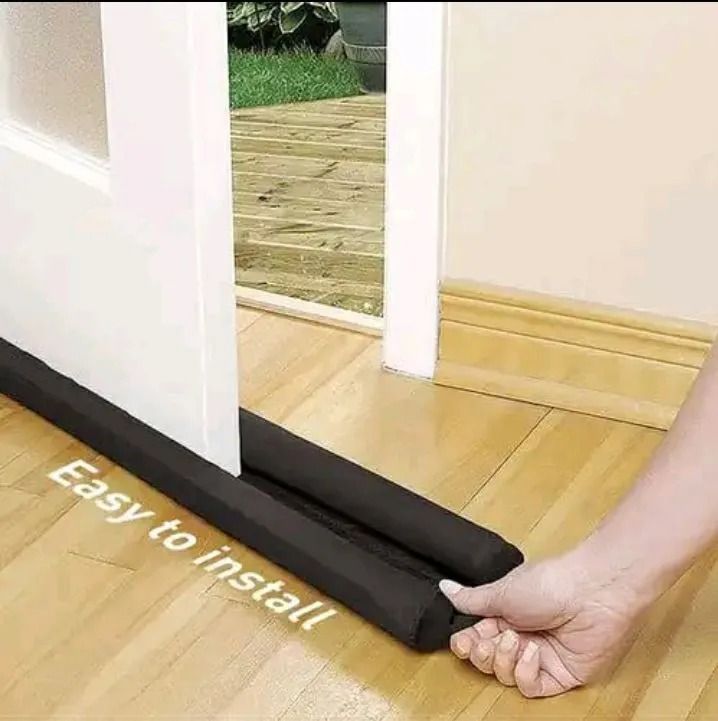 Under The Door Space Sealer, Adjustable Silicone Rubber Door Bottom Seal Strip Weatherstrip