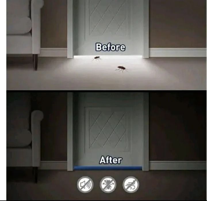 Under The Door Space Sealer, Adjustable Silicone Rubber Door Bottom Seal Strip Weatherstrip