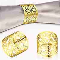 Classy Napkin & golden or silver rings