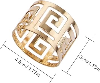 Classy Napkin & golden or silver rings