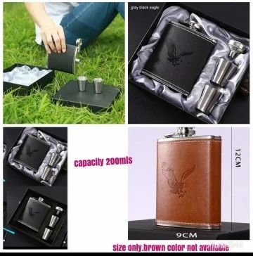 OFFER !! OFFER!! Hip Whisky Flask, Liquor Bottle With 2 Tot Cup/Gift Set 200ml