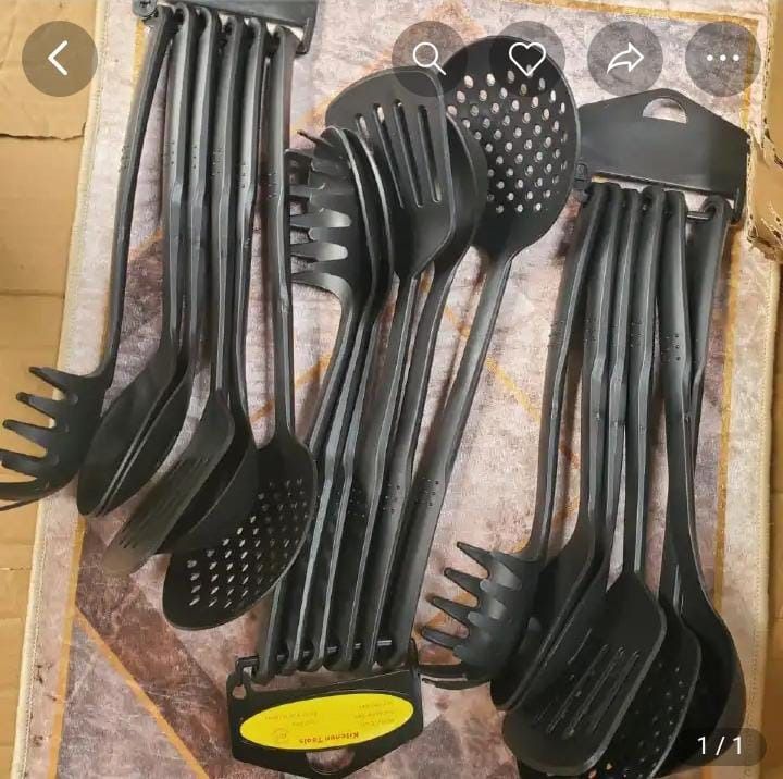 6 Pcs Black Cooking Utensils Set Heat-Resistant Silicone Non-Stick Spatula Spoon Sets Suitable for Cooking Kitchen Tools Kitchen Utensils Multifunction Shovel Spoon Set Non-Stick Kitchen Tools Set