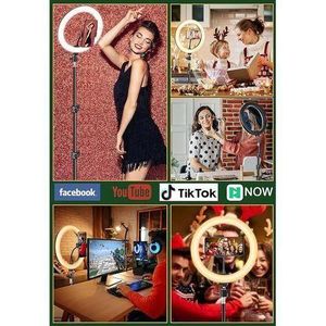 Universal 12 Inch Selfie Ring Light With 2.1M Tripod Stand And Cell Phone Holder For Live Stream/Makeup 12", 12INCH RINGLIGHT