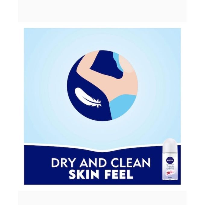 NIVEA Fresh Cherry Rollon - women 50ml - Anti-perspirant 48hr protection