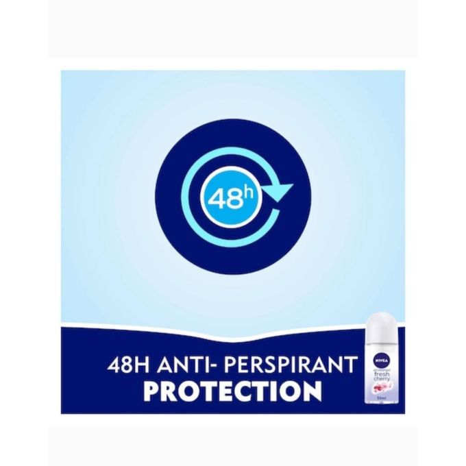 NIVEA Fresh Cherry Rollon - women 50ml - Anti-perspirant 48hr protection