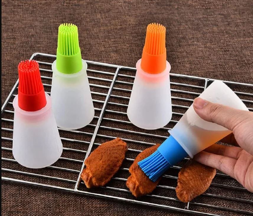 Silicone Oil bottle brush， BBQ/Pastry Basting Brushes,Silicone Cooking Grill Barbecue Baking Pastry Oil/Honey/Sauce Bottle Brush