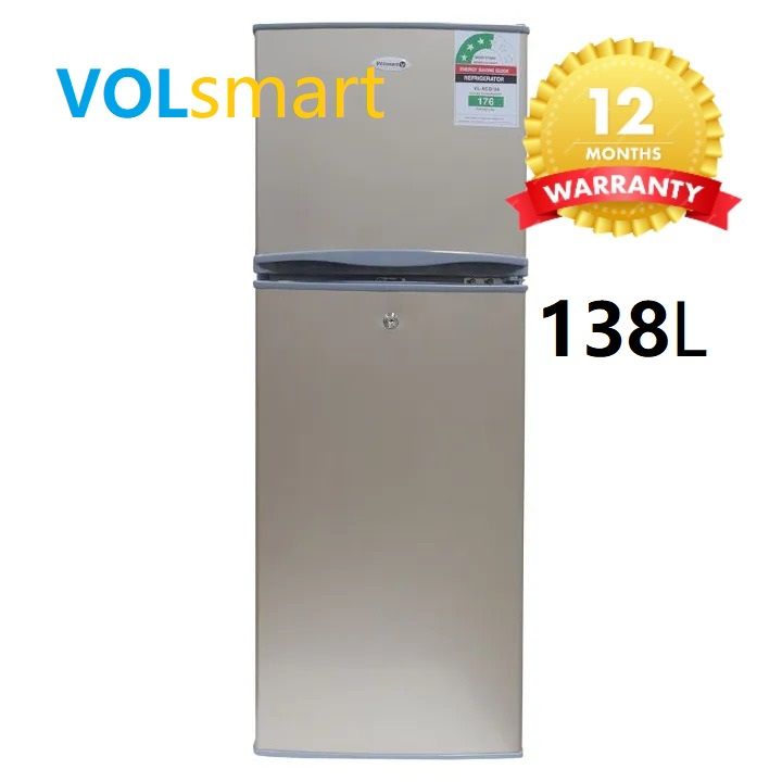 【Xmas Mega Sale】Volsmart 138L Fridge Freezer VL-BCD138 Energy Saving Double Doors Refrigerator 138L fridge double door Direct Cool fridge Refrigerator fridges and freezers fridge138ltrs