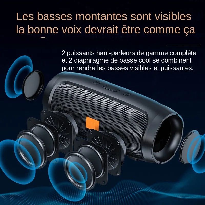 【Special Offer】VL-BS007 VOLSMART store Bluetooth Accessories Waterproof Subwoofer Portable Bluetooth Wireless Speaker Surround Loudspeaker TF Card Sound Box TWS USB Flash Drive Wireless Speakers