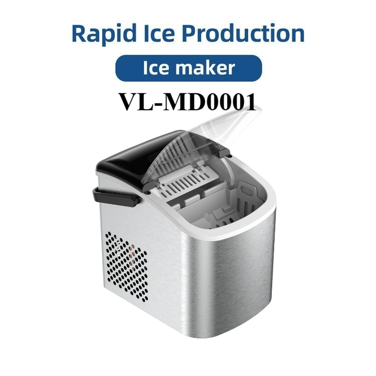 Volsmart ice maker Countertop 8-10KG/24h Mini Round Nugget Ice Making Machine Small Bullet Shape Icy Cube Maker Appliance  ice cube maker machine ice cube maker tray ice maker machine ice machine
