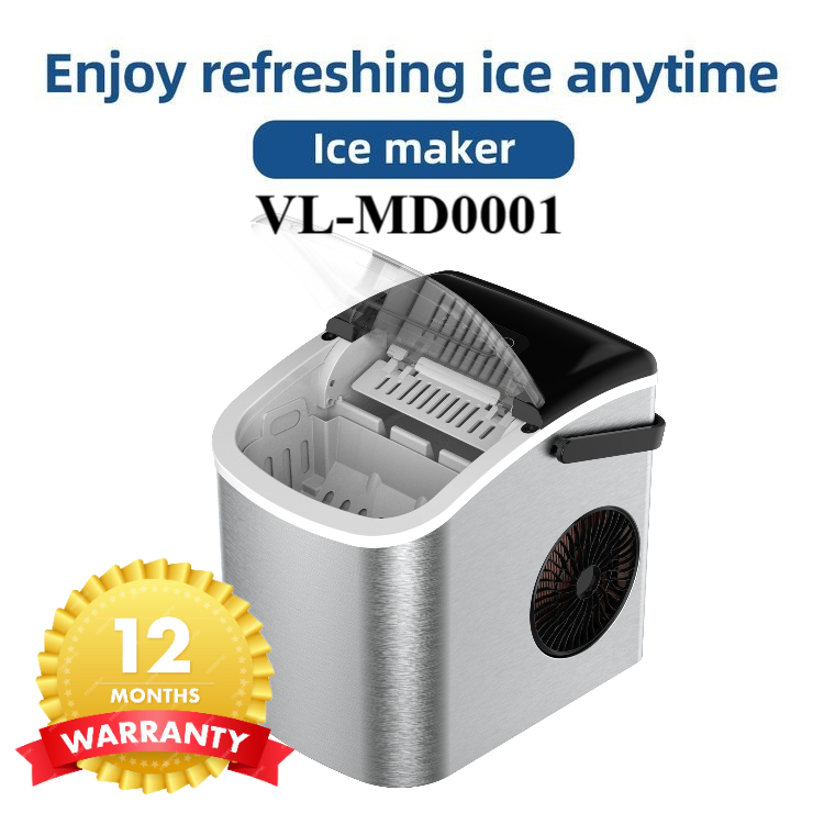Volsmart ice maker Countertop 8-10KG/24h Mini Round Nugget Ice Making Machine Small Bullet Shape Icy Cube Maker Appliance  ice cube maker machine ice cube maker tray ice maker machine ice machine