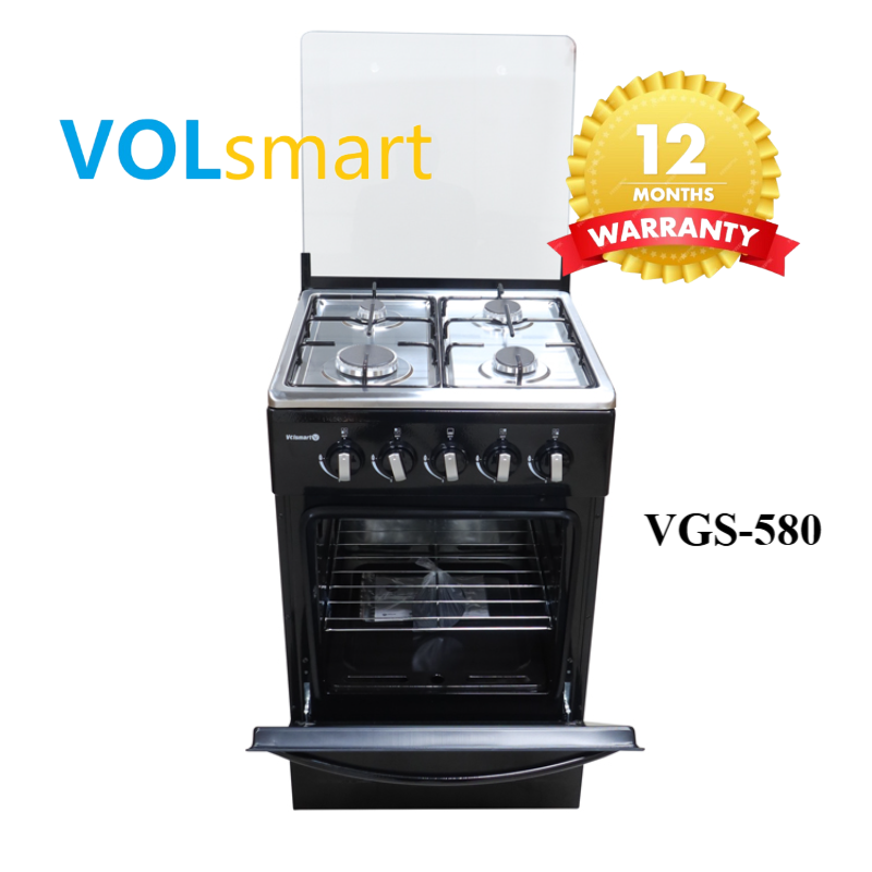 【Special Offer】Volsmart 4 Burners VGS-580 Free Standing 4 Gas Burners Oven Cooker Gas Cooker/ Free Standing Gas Cooker Cooking Range with 60L Oven 4 Gas Cooker + Gas Oven