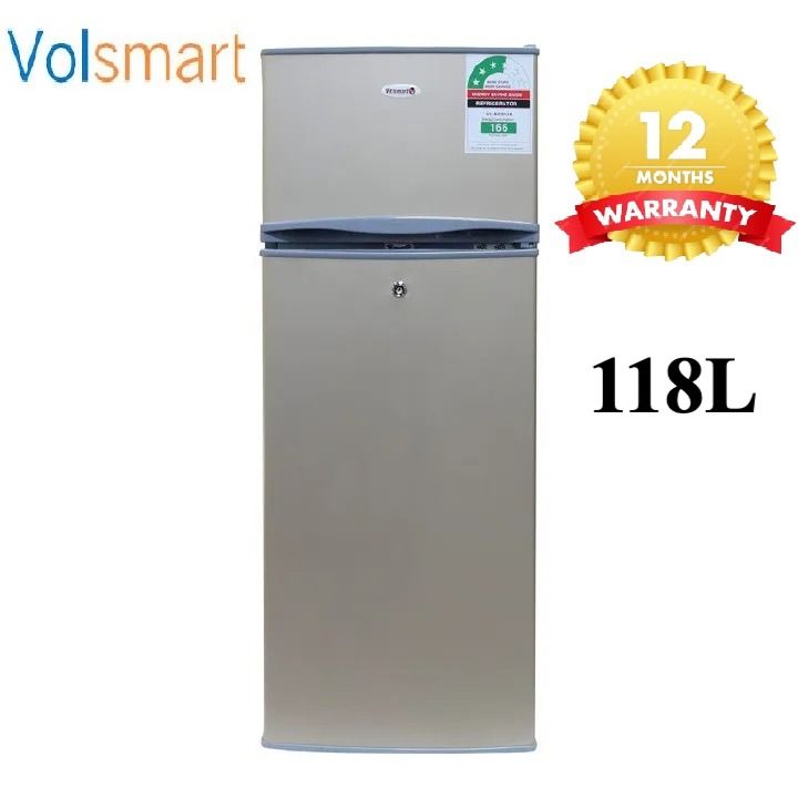 Volsmart 118L Fridge Freezer VL-BCD118 Energy Saving Double Doors Refrigerator  118L fridge double door Direct Cool fridge Refrigerator fridges and freezers