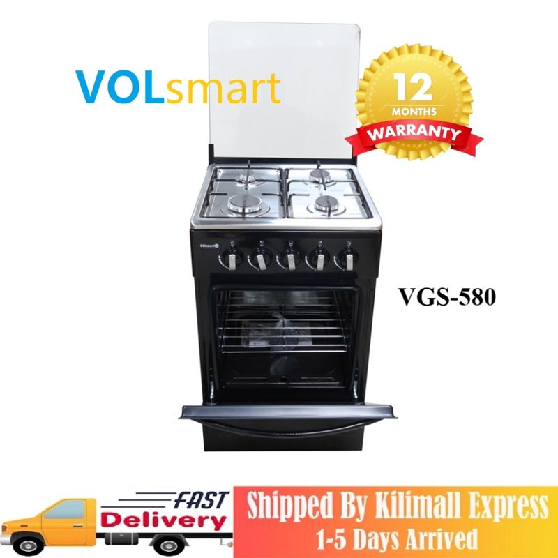 【Special Offer】Volsmart 4 Burners VGS-580 Free Standing 4 Gas Burners Oven Cooker Gas Cooker/ Free Standing Gas Cooker Cooking Range with 60L Oven 4 Gas Cooker + Gas Oven