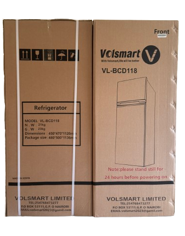 【HOT】Volsmart 118L Fridge Freezer VL-BCD118 Energy Saving Double Doors Refrigerator 118L fridge double door Direct Cool fridge Refrigerator fridges and freezers