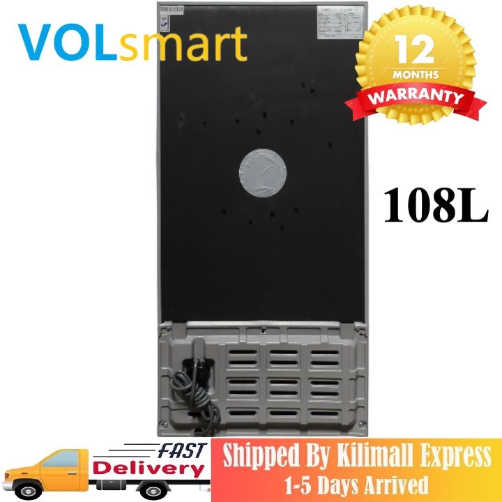 【Special Offer】Volsmart 108L Double Doors VL-BCD108 Fridge Freezer Energy Saving Refrigerator with Lock and Keys 108L fridge double door Direct Cool fridge Refrigerator fridges and freezers