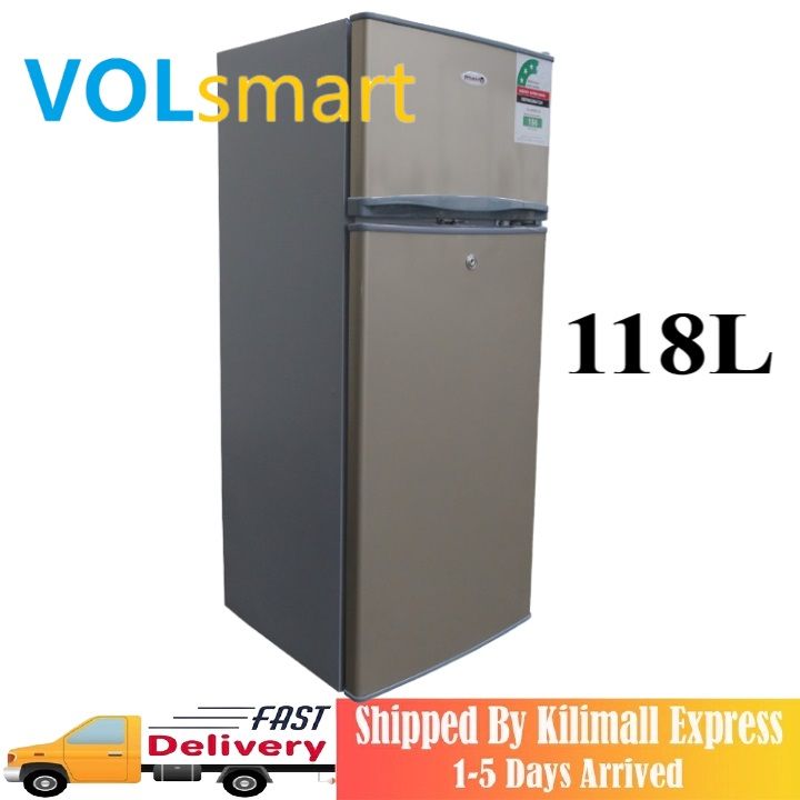 【HOT】Volsmart 118L Fridge Freezer VL-BCD118 Energy Saving Double Doors Refrigerator 118L fridge double door Direct Cool fridge Refrigerator fridges and freezers