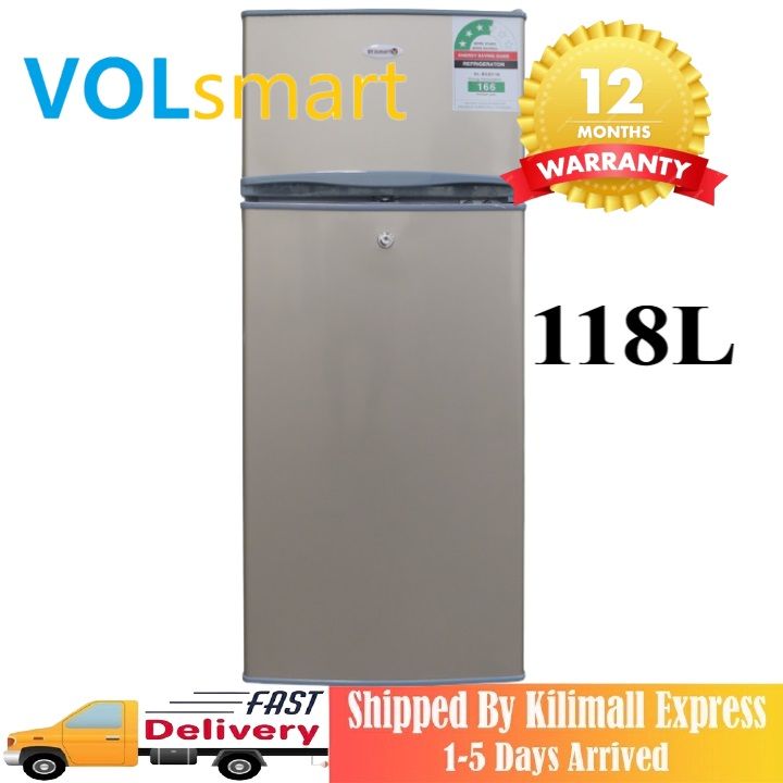 【HOT】Volsmart 118L Fridge Freezer VL-BCD118 Energy Saving Double Doors Refrigerator 118L fridge double door Direct Cool fridge Refrigerator fridges and freezers