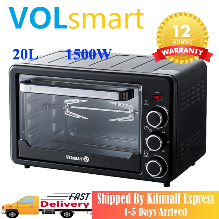 【HOT】VOLSMART OVEN 20L Electric Rotisserie Oven VL-OV0200 Electric Oven Grill with Grill Pan Kitchen Appliances Small Appliances oven 20ltrs Power:1500W