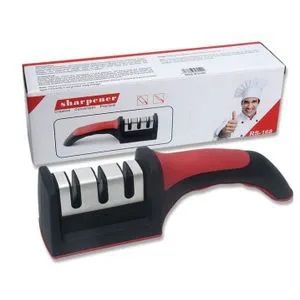 【HOT】VL-MD002 Knife Sharpeners for Kitchen Knives 4 in1 Kitchen Knife Sharpener Knife Sharpening Kit with 4 Stage Sharpening Slots Works for Ceramic Steel Knives and Scissor Kitchen Knife Accessories