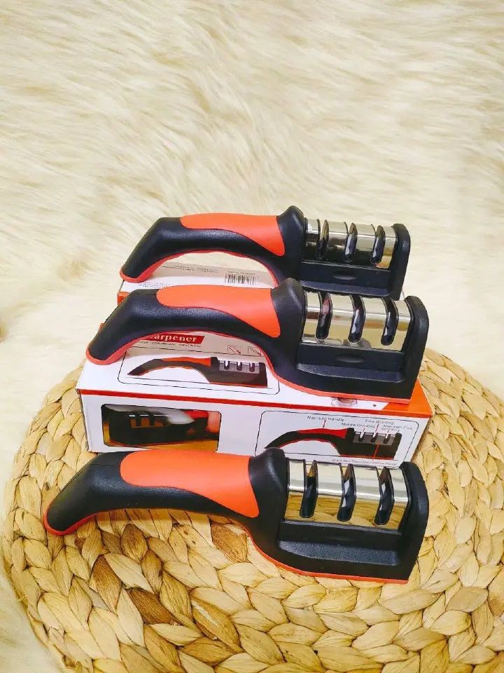 【HOT】VL-MD002 Knife Sharpeners for Kitchen Knives 4 in1 Kitchen Knife Sharpener Knife Sharpening Kit with 4 Stage Sharpening Slots Works for Ceramic Steel Knives and Scissor Kitchen Knife Accessories